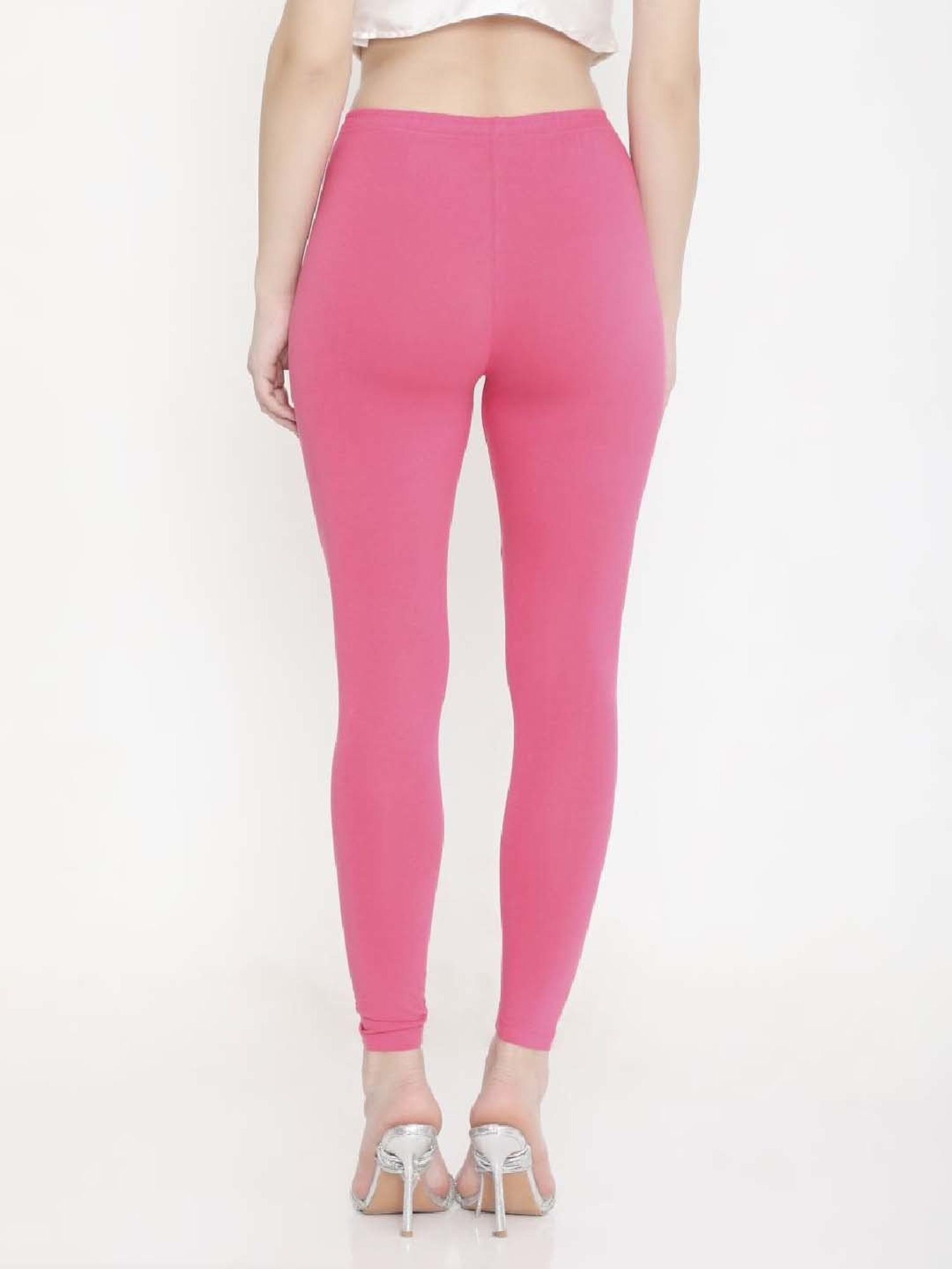 FEELINGS Pink Plain Leggings