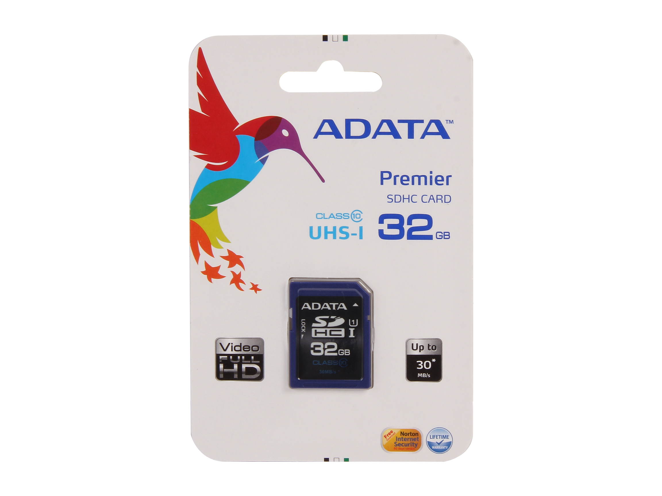 ADATA Premier 32GB Secure Digital High-Capacity (SDHC) Class 10 Flash Card Model ASDH32GUICL10-R