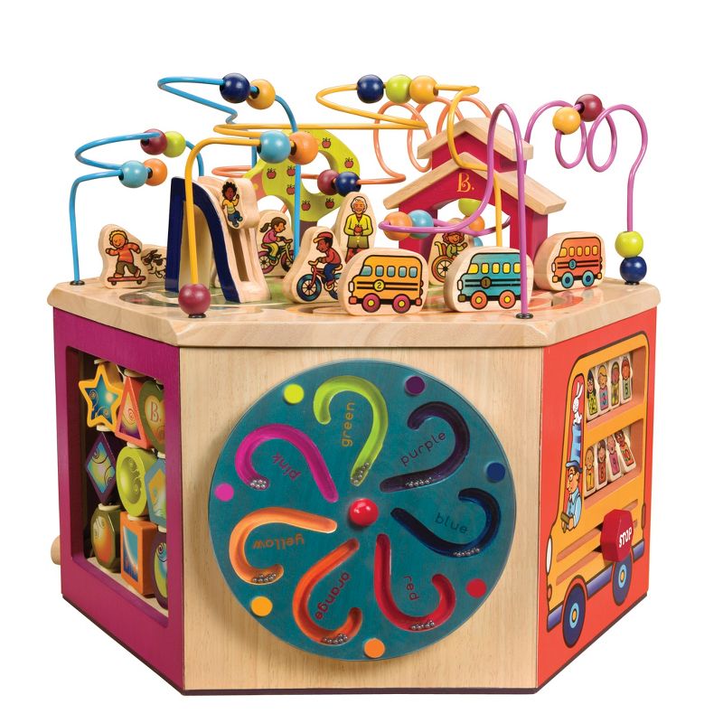 B. toys Wooden Activity Cube - Youniversity