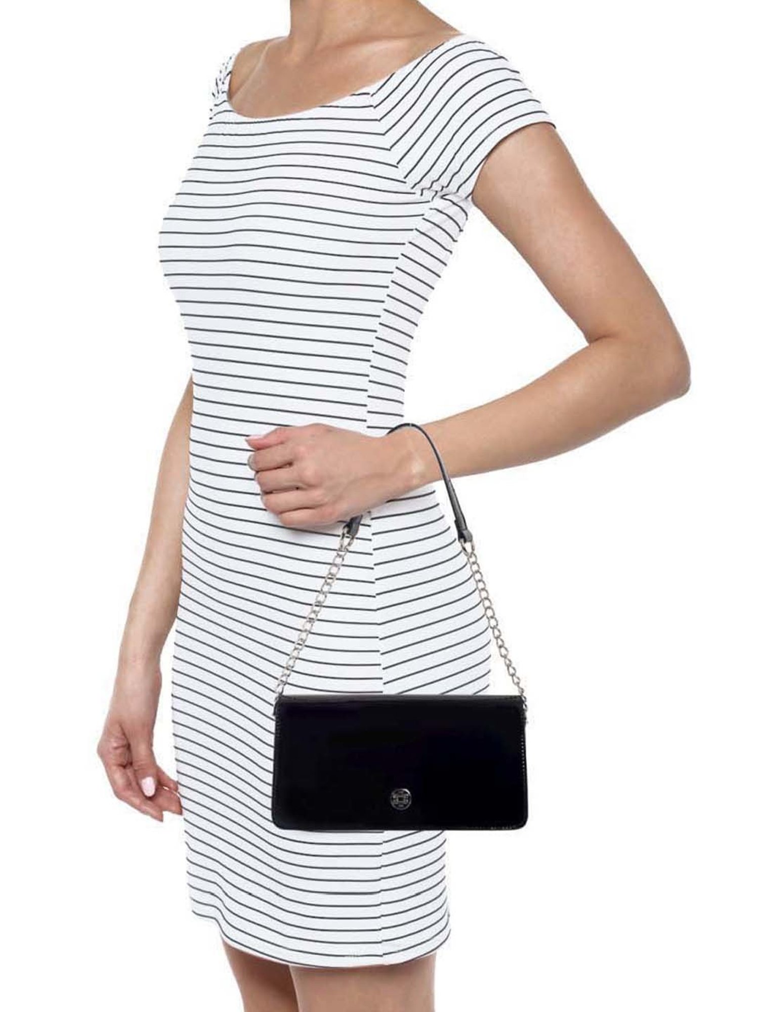 Lino Perros Black Solid Medium Shoulder Bag