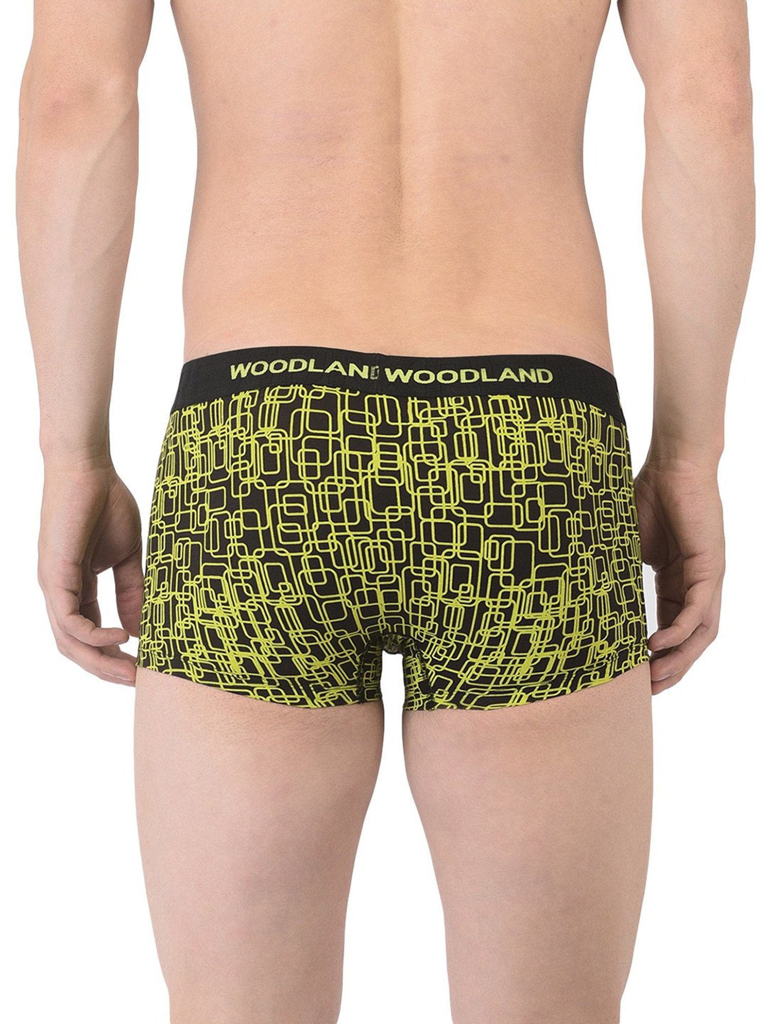 Woodland Black & Green Printed Trunks