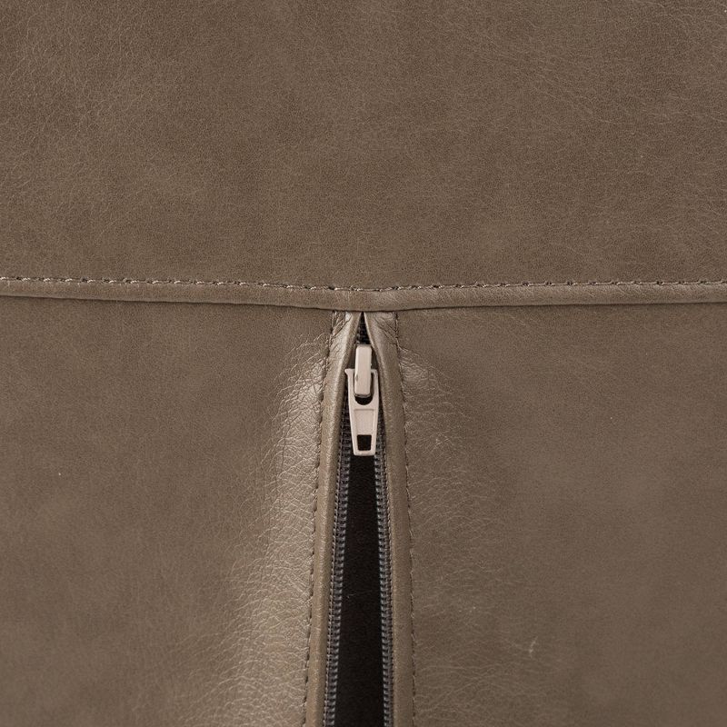 Mid-Century Modern Brownish Leatherette Adjustable Swivel High Back Office Chair Gray - Glitzhome