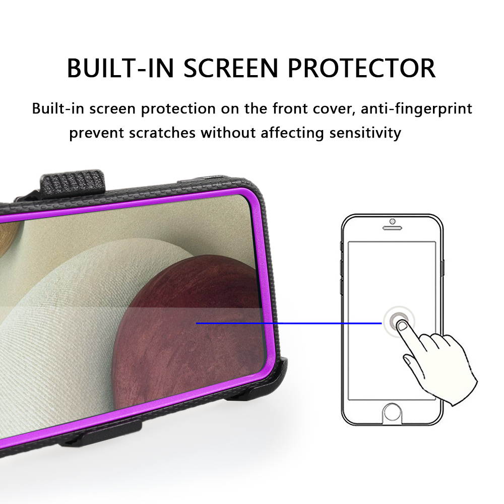 Mignova for Samsung A12 5G Case Full-Body Protective Built-in Screen Protector Kicksand Belt Clip Dustproof Shockproof Anti-Scratch Armor Cover Samsung Galaxy A12 5G 6.5 inch