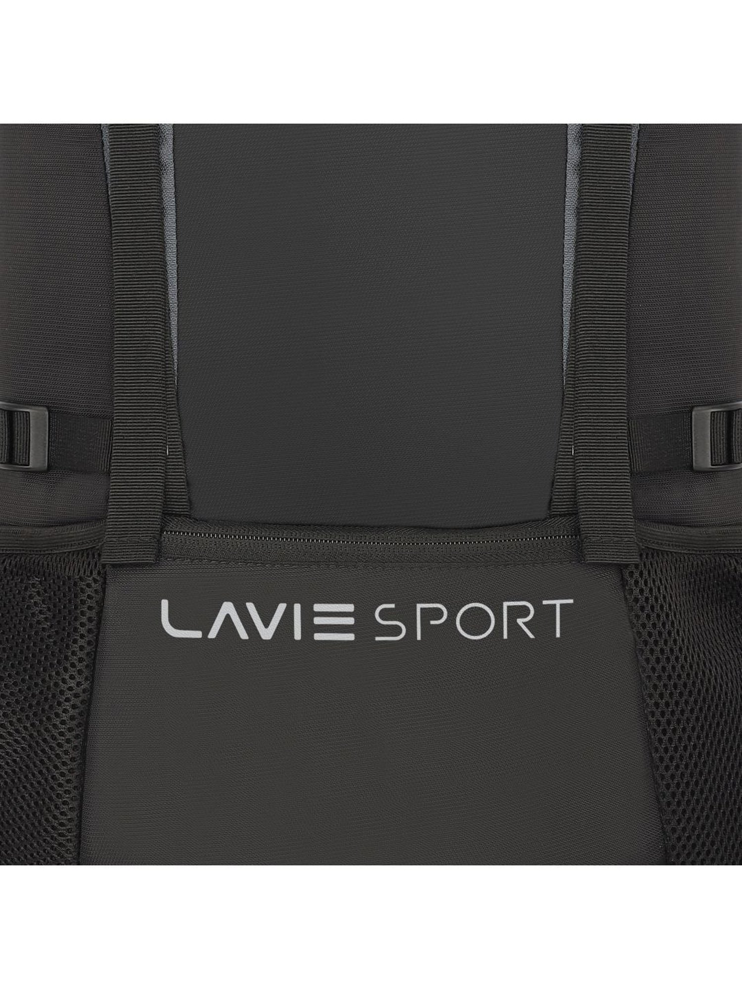 Lavie Sport Black Polyester Solid Rucksack - 45 Ltrs