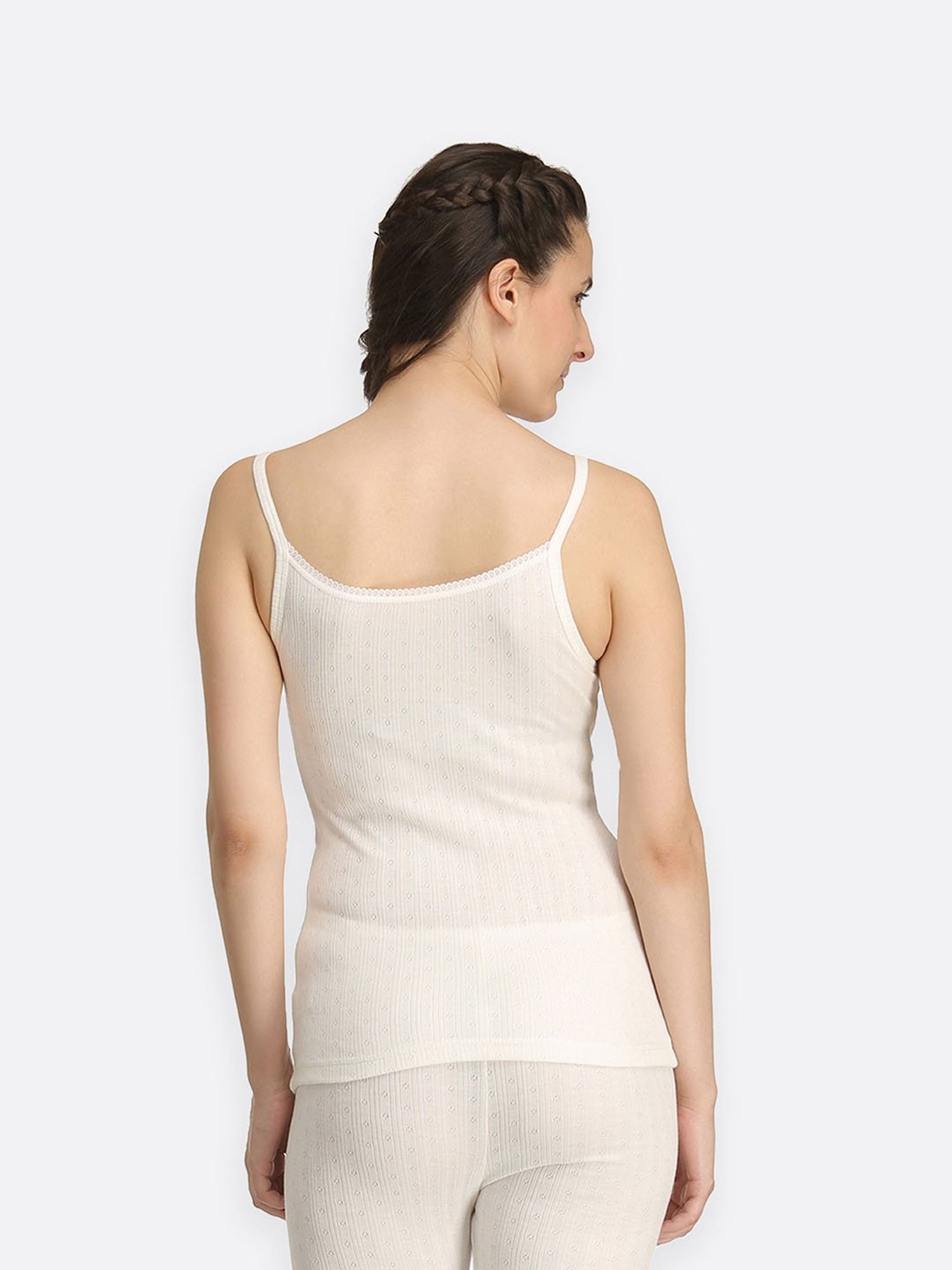 Kanvin Off White Thermal Camisole (Pack Of 2)