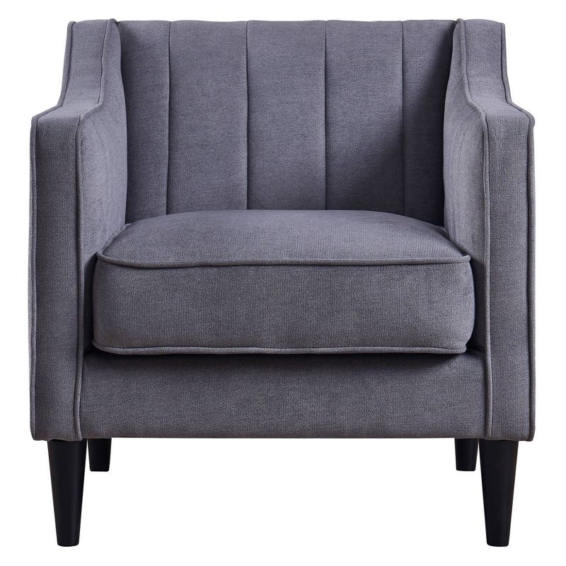 Chester Armchair with Solid Wood Leg Gray - Versanora