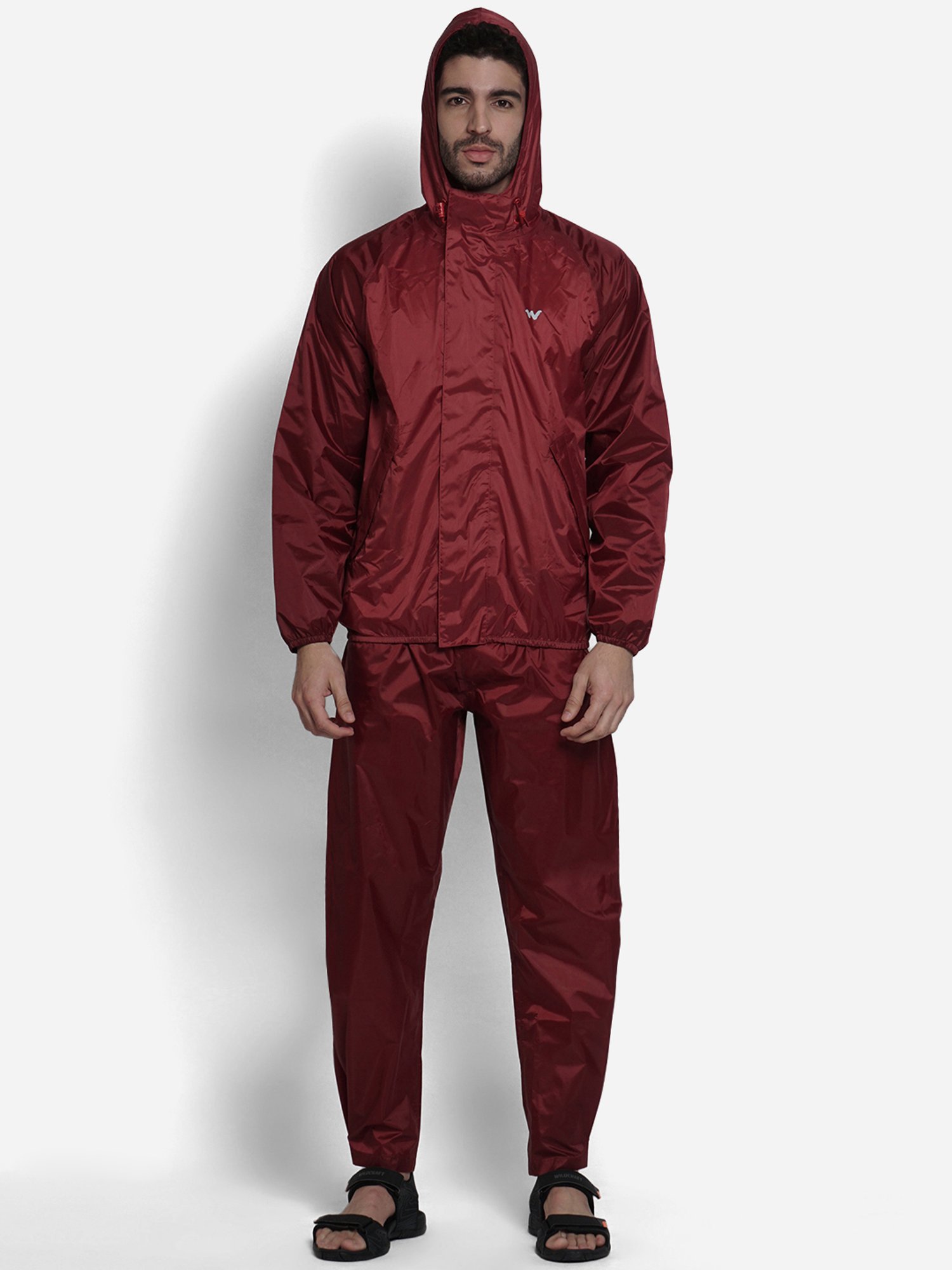 Wildcraft Maroon Raincoat Set
