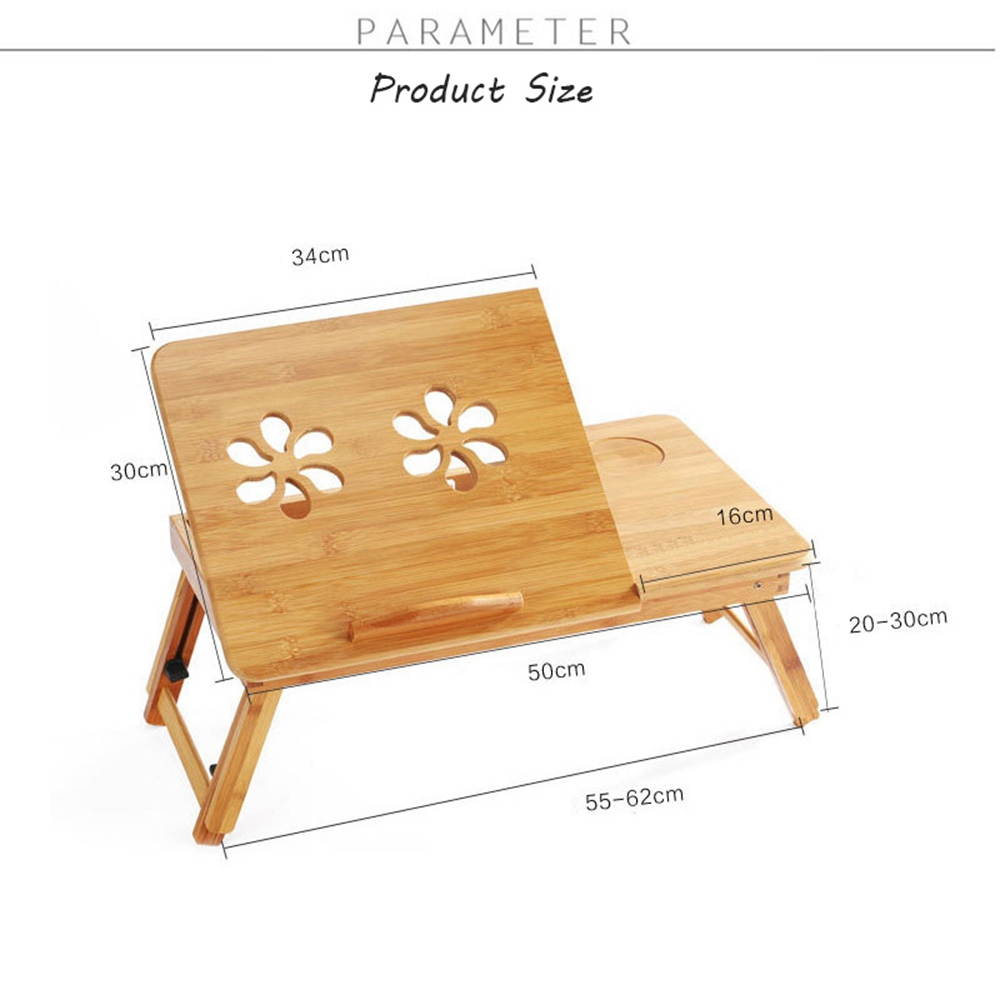 Laptop Lap Desk Laptop Bed Table Adjustable Bamboo Rack Laptop Desk Adjustable Portable Breakfast Serving Bed Tray Dormitory Bed Lap Desk Portable Book Reading Tray Stand For Sofa Bed