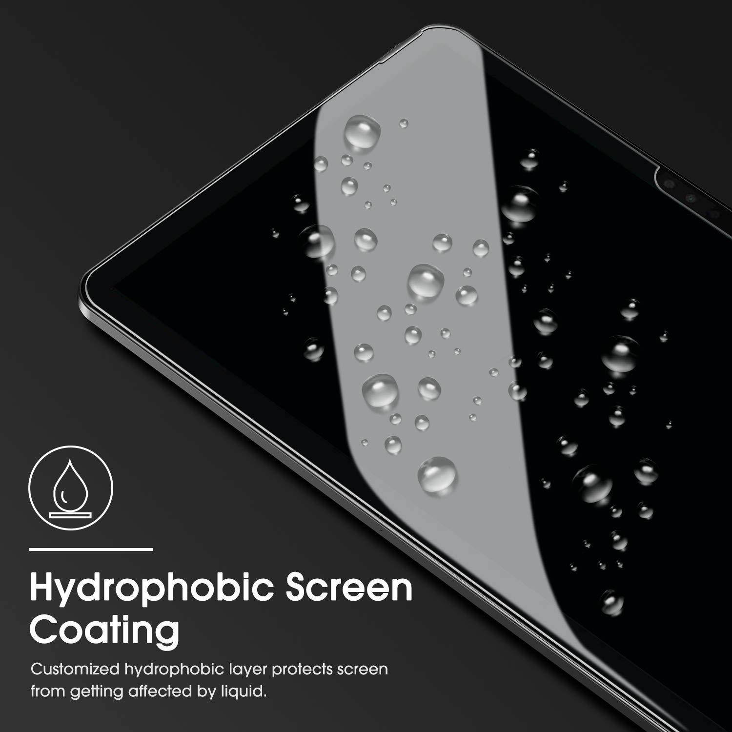 OMOTON [3-Pack] Screen Protector for Surface Pro 7 6 5 4 [12.3 Inch] - Tempered Glass/Guide Frame/Scratch Resistant