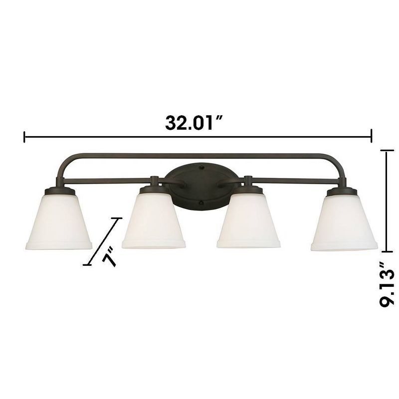 Mayview 4 Vanity Light Bronze/White - EGLO