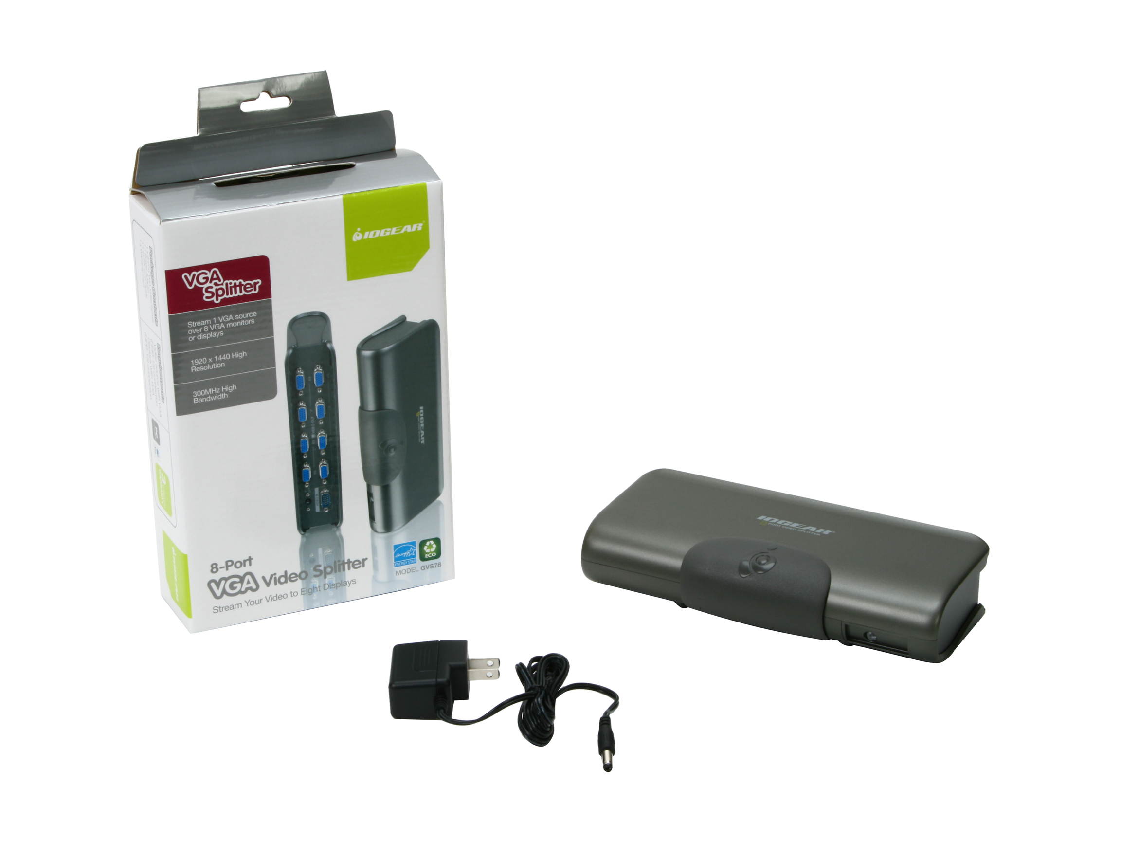 IOGEAR 8-Port VGA Video Splitter GVS78