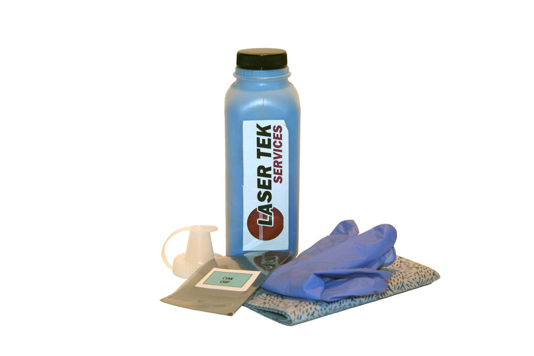 Laser Tek Services &reg; Cyan Toner Refill Kit with reset chip for the HP Q6472A 502A Color LaserJet 3600 3600dn 3600n
