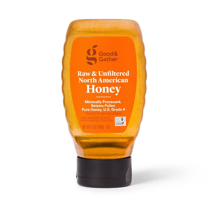 Nature Nate's 100% Pure Raw Unfiltered Organic Honey – 16oz