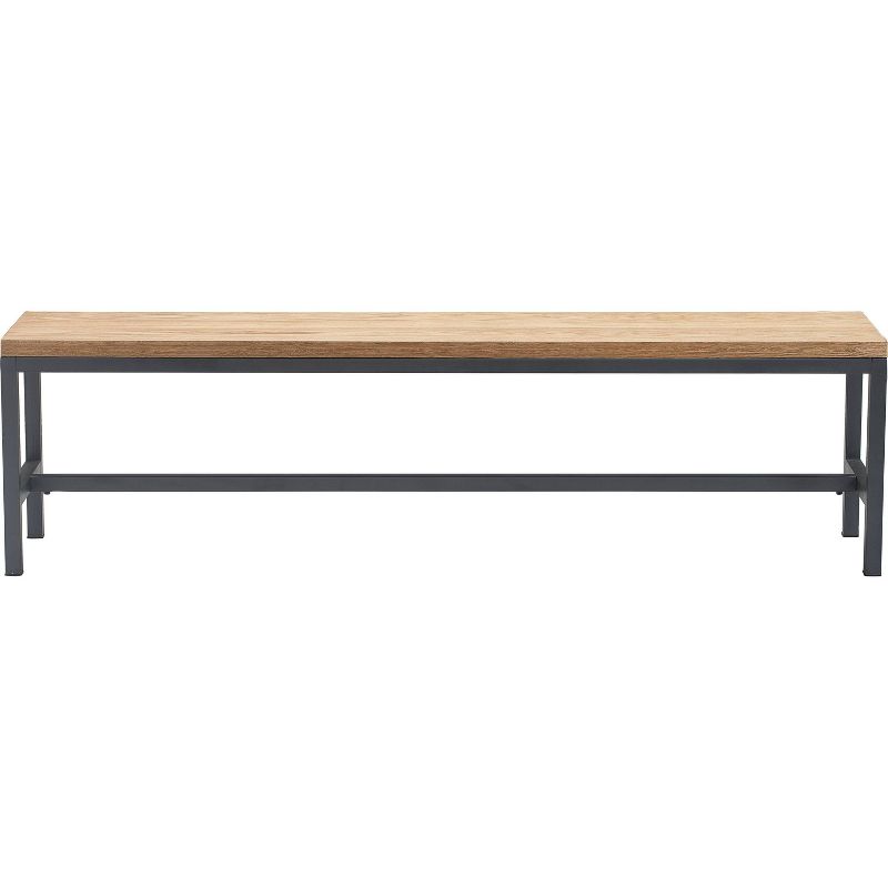 Dobson Wood and Metal Dining Bench Natural/Black - Finch
