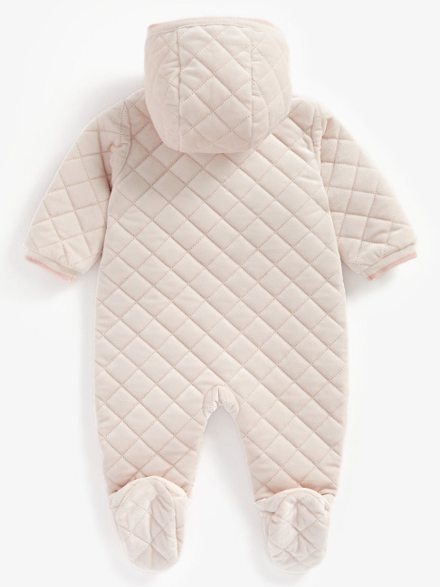 Mothercare Kids Pink Regular Fit Full Sleeves Sleepsuit