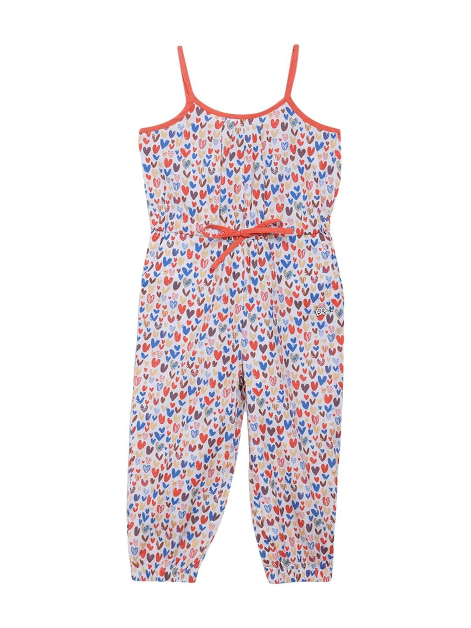 Elle Kids Multicolor Cotton Printed Jumpsuit