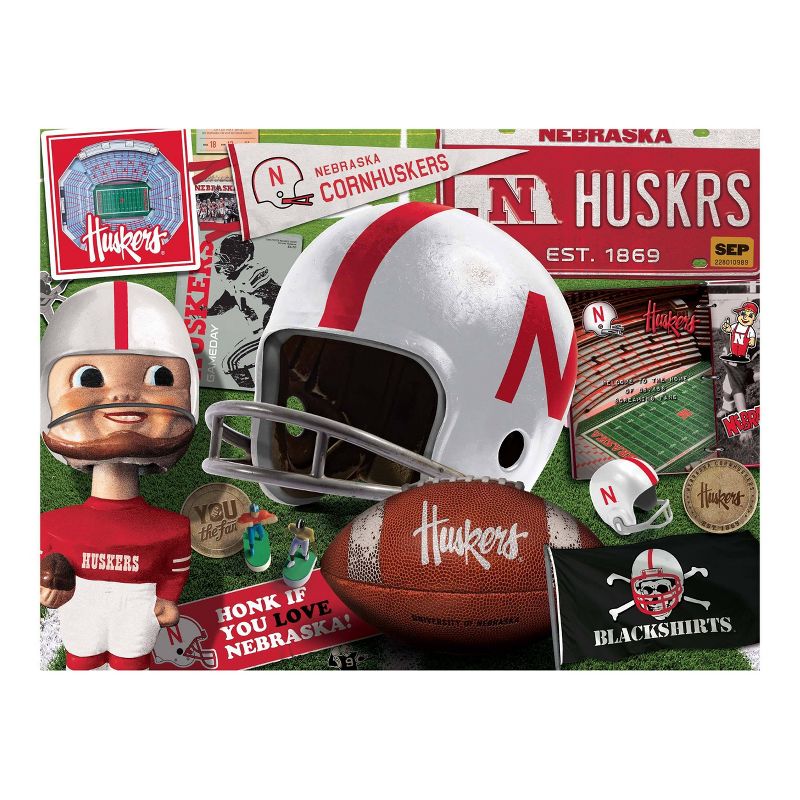 NCAA Nebraska Cornhuskers Throwback Puzzle 500pc