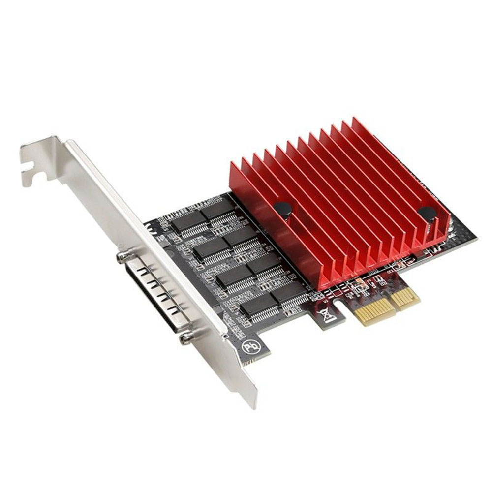 PCI-Express to 8 ports RS232 DB9 Serial Card with Asix mcs9900 Fan Output Cable PICE RS-232 high Speed Chipset 920KB
