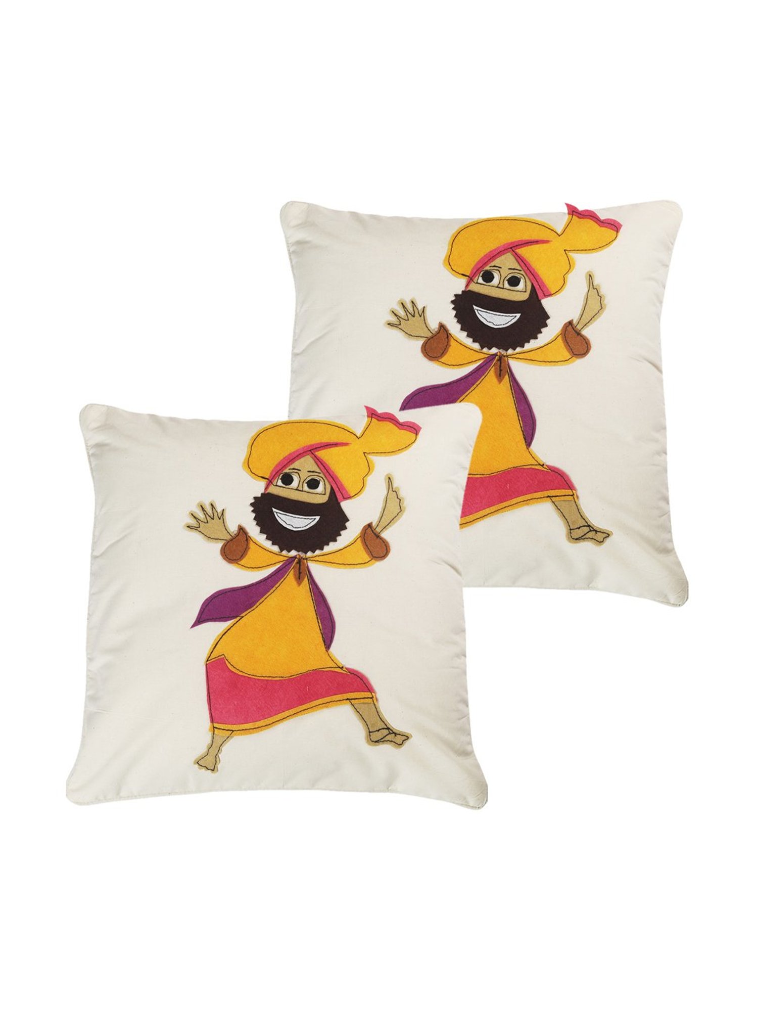 VarEesha Multicolor Cotton Cushion Cover - Set of 2