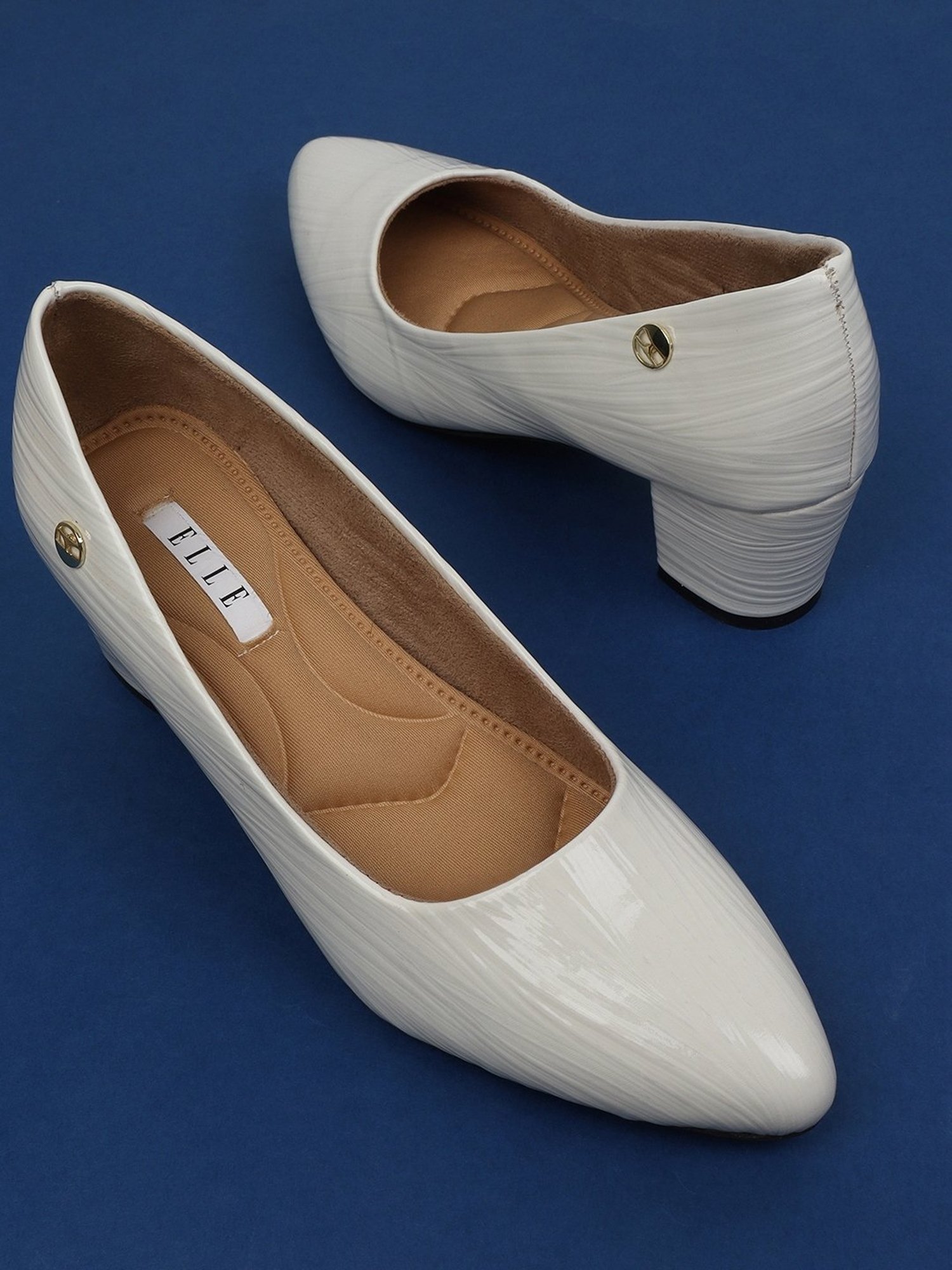 Elle Women's White Casual Pumps