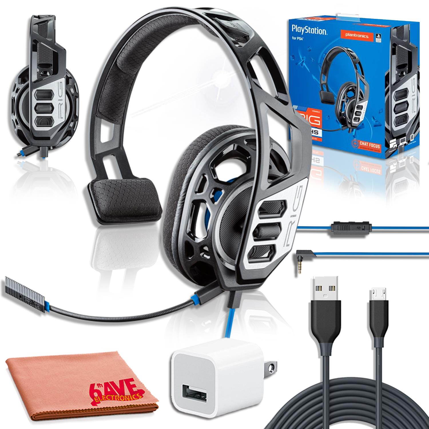 Plantronics RIG 100HS Gaming Headset Pro Playstation Charging Bundle