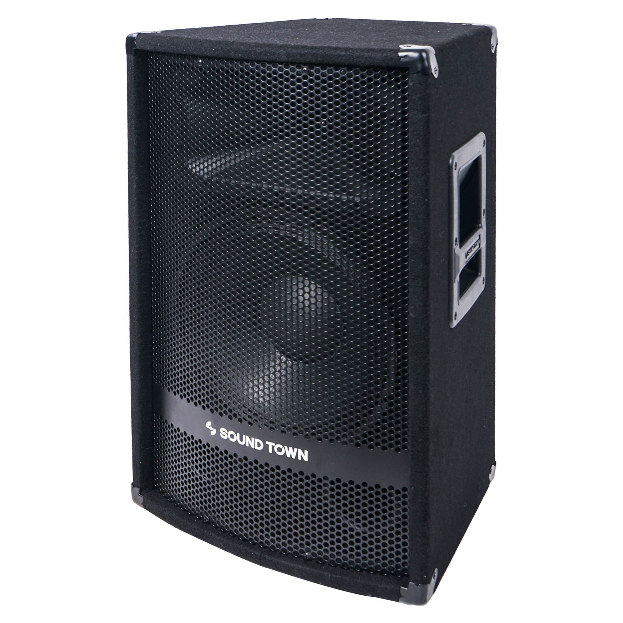 Sound Town 2-Pack 12" 1200 Watts Powered DJ/PA Speakers with Compression Drivers for Live Sound, Karaoke, Bar, Church METIS-112PW-PAIR
