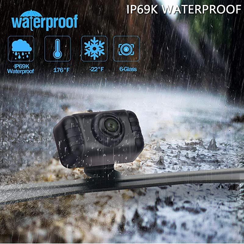 Y25 HD Wireless Backup Camera System 5 Inch Monitor Kit Digial Signals Hitch RearFront View Observation System for TrucksVansCampersCars Guide Lines DIY Settings Night Vision