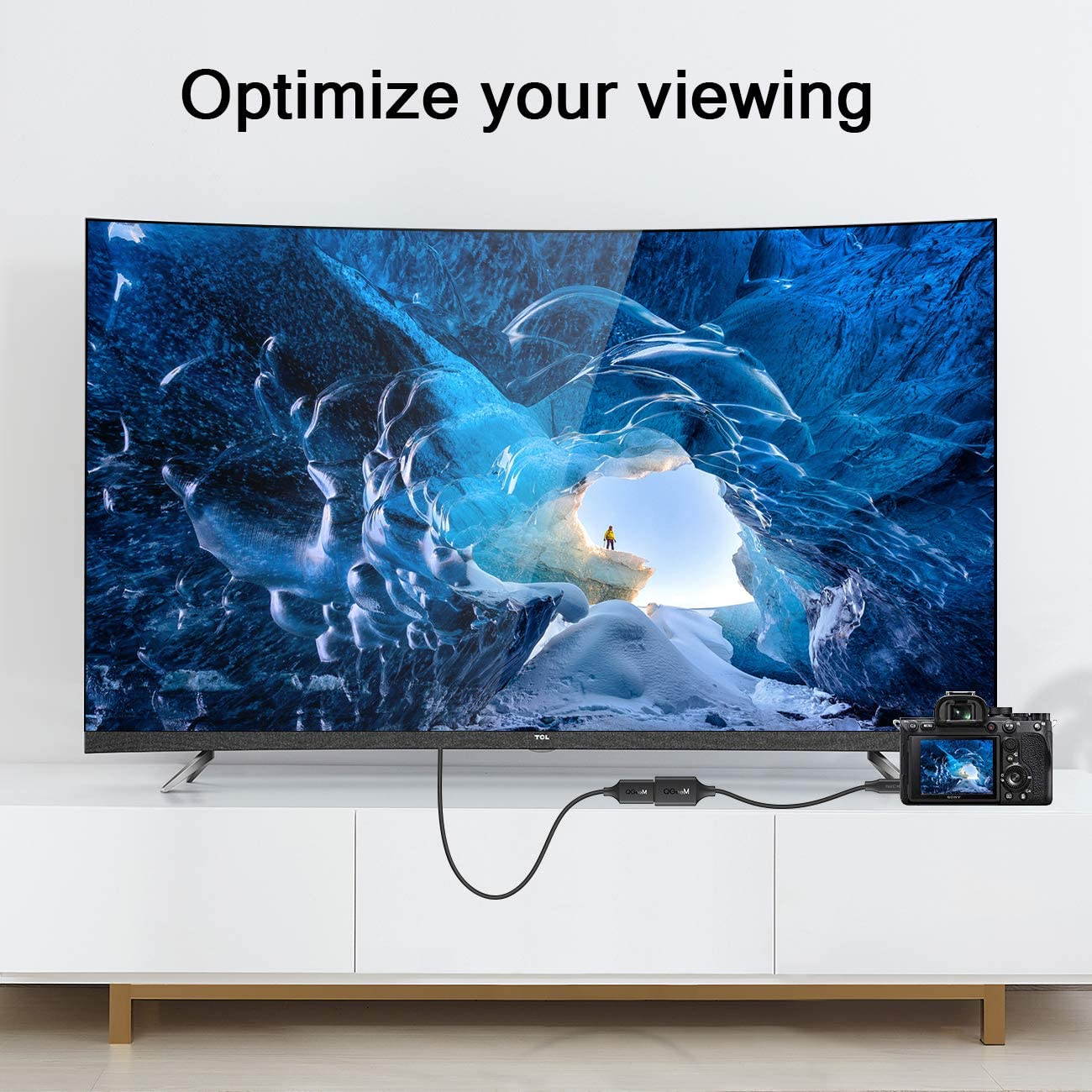 Micro HDMI to HDMI Adapter, QGeeM Micro HDMI Adapter (Male to Female) Support 1080P 3D 4K Compatible with GoPro Hero 7 Black 5 4 6, Raspberry Pi 4, Sony A6000 Camera, Nikon B500