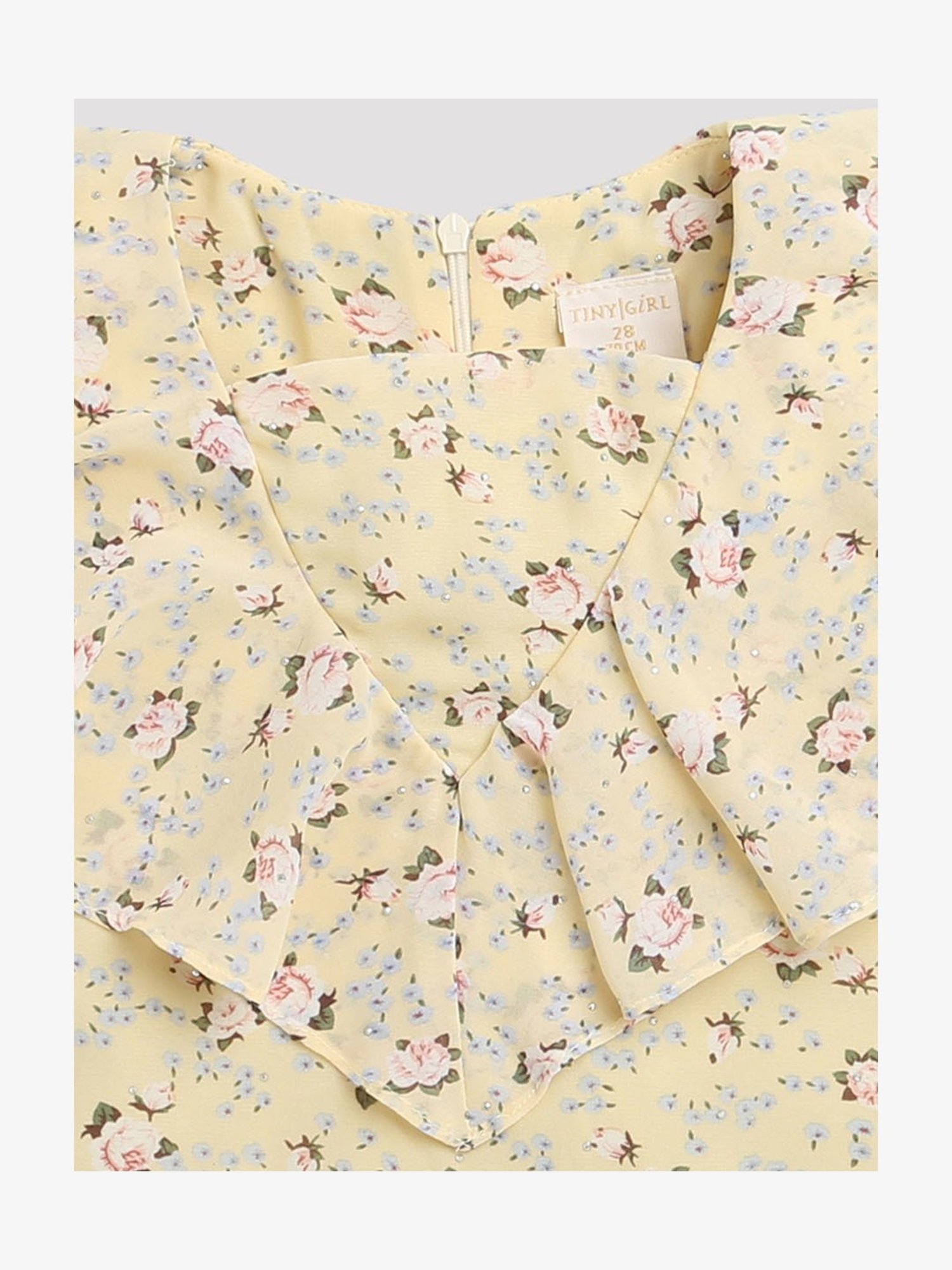 Tiny Girl Light Yellow Floral 1 Top