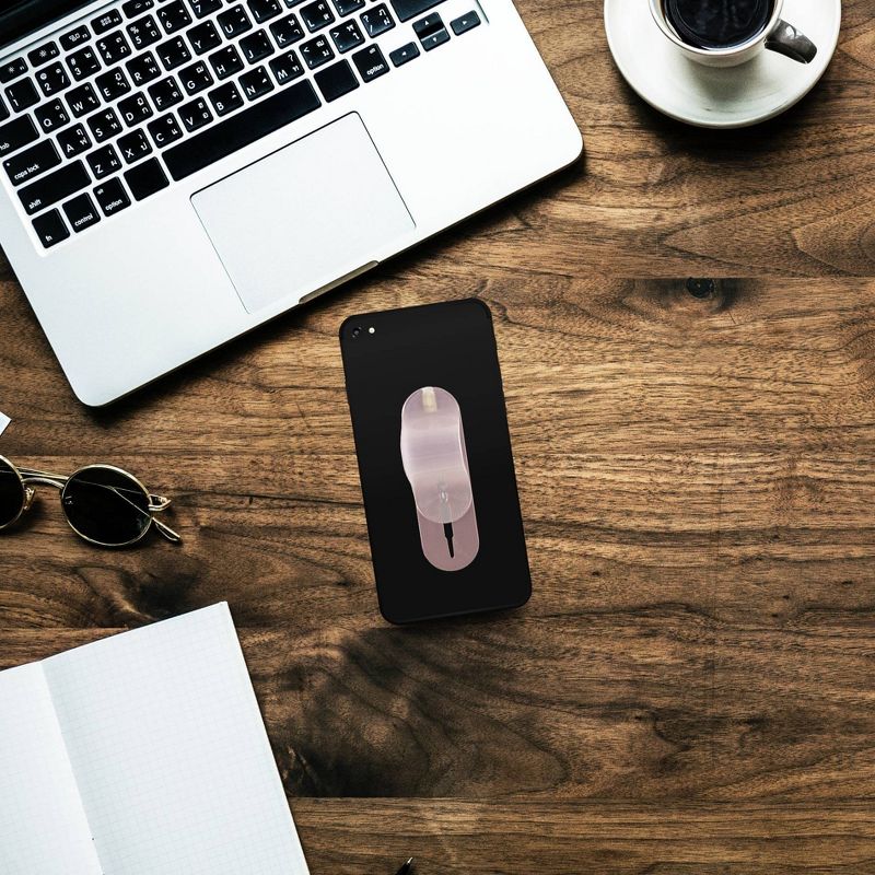 Phone Fin Finger Grip Transparent - Rose Gold