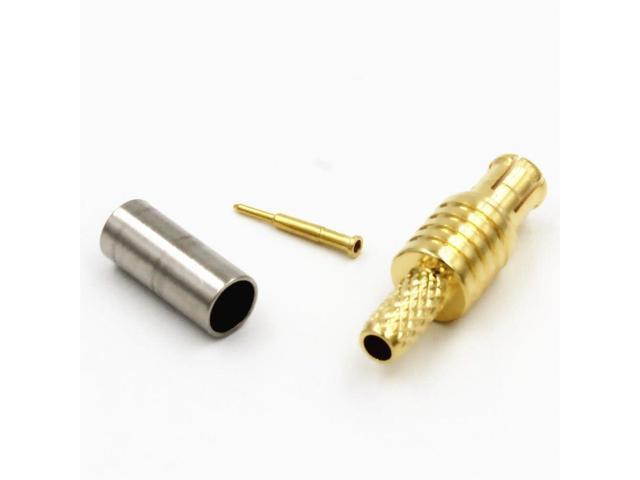 100PCS MCX Male Plug Crimp RG174 RG316 LMR100 RF Connector