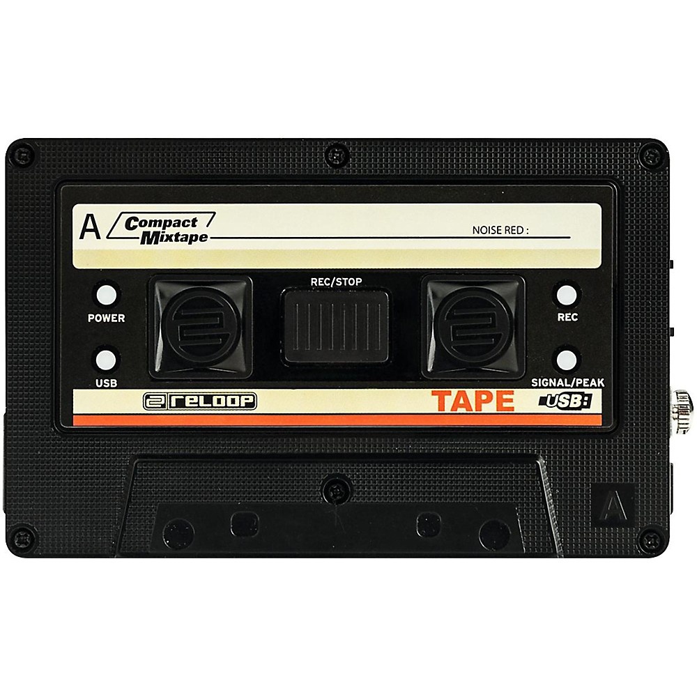 Reloop USB Mixtape Recorder with Retro Cassette Look, Black (TAPE)