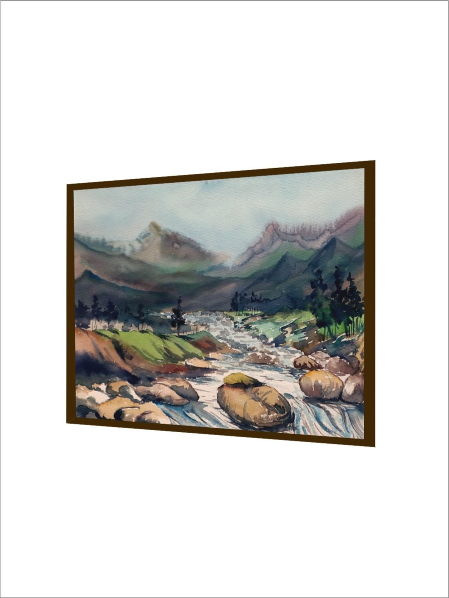 The Art House Abstract Multicolor Canvas Wall Painting