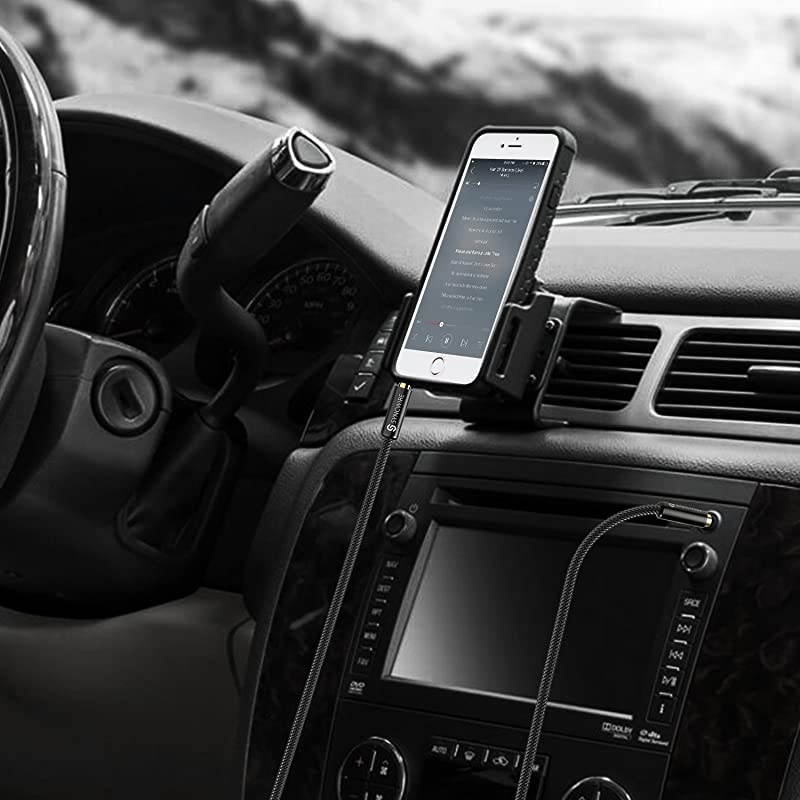 Long Aux Cable 65Ft Auxiliary Audio Cable for Headphones Car Home Stereos iPhoneIpad iPodEcho Dot Galaxy S8 Galaxy Note 8 Smartphones More Black