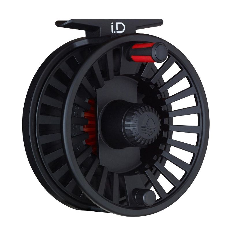 Redington iD Mighty Powerful Aluminum Personalized Large Smooth Drag 5/6 Fly Fishing Reel with Nylon Carry Case, Black