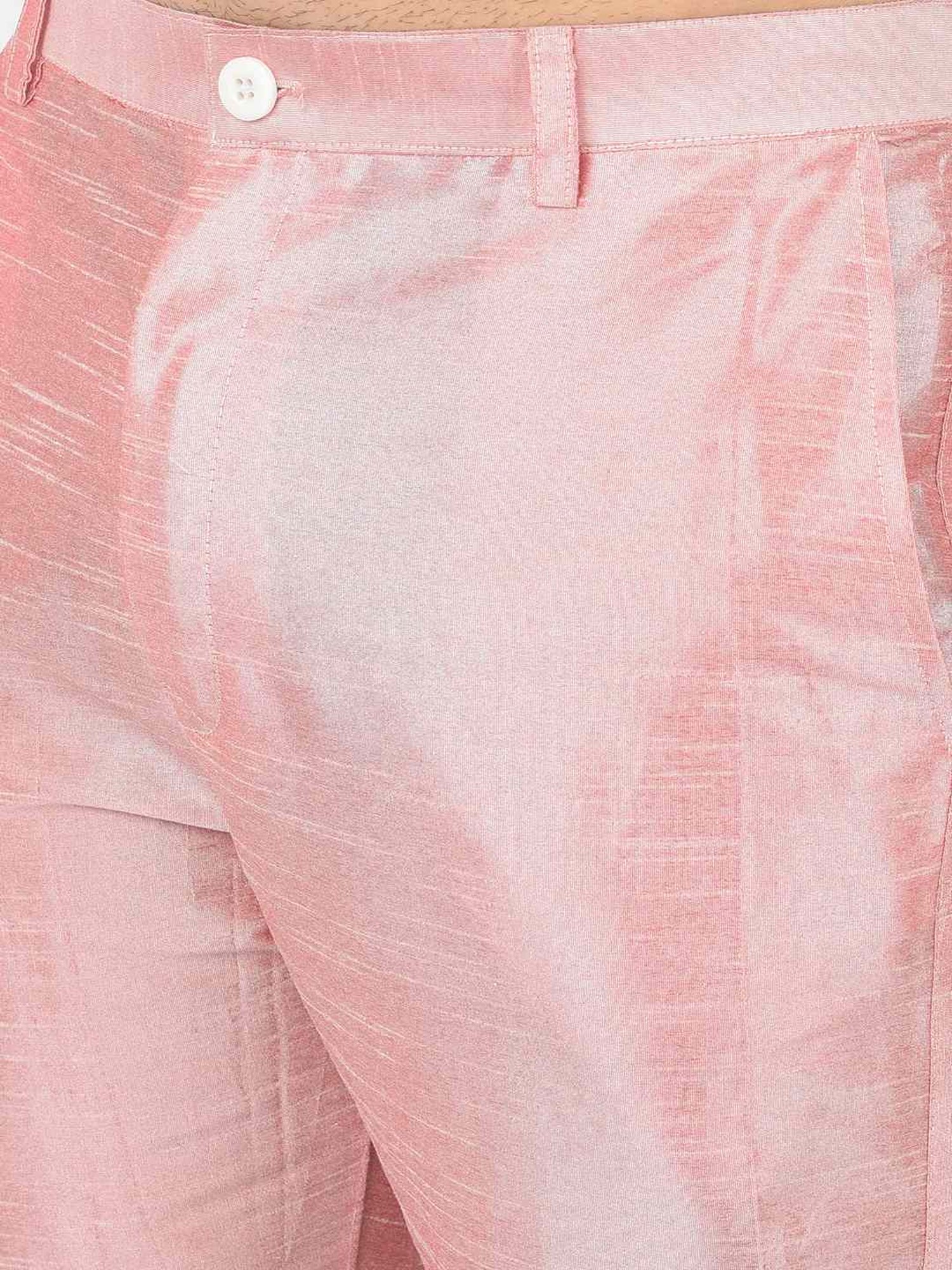 Deyann Pink & White Regular Fit Embroidered Kurta Set With Jacket