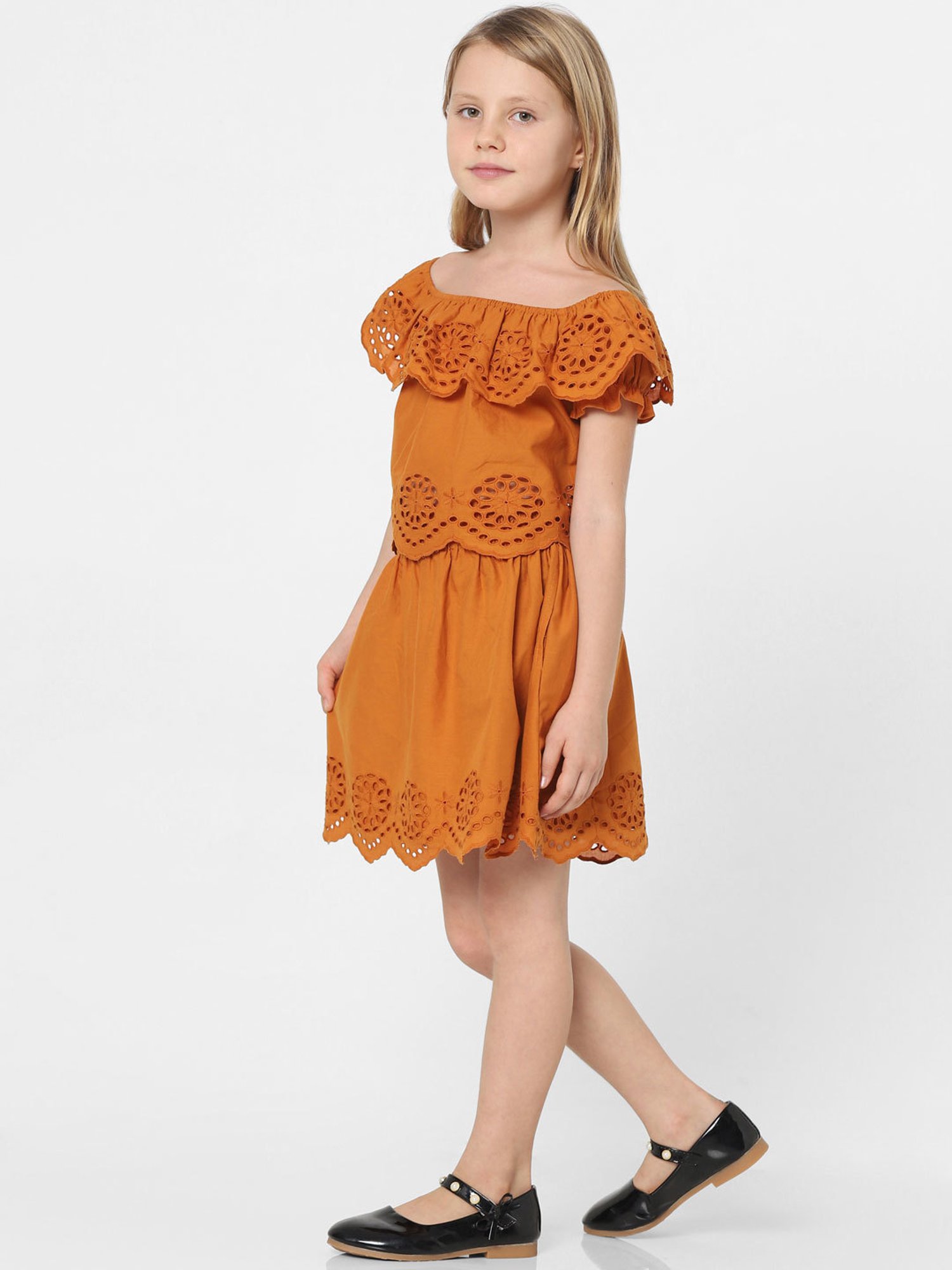 KIDS ONLY Light Brown Self Design Top