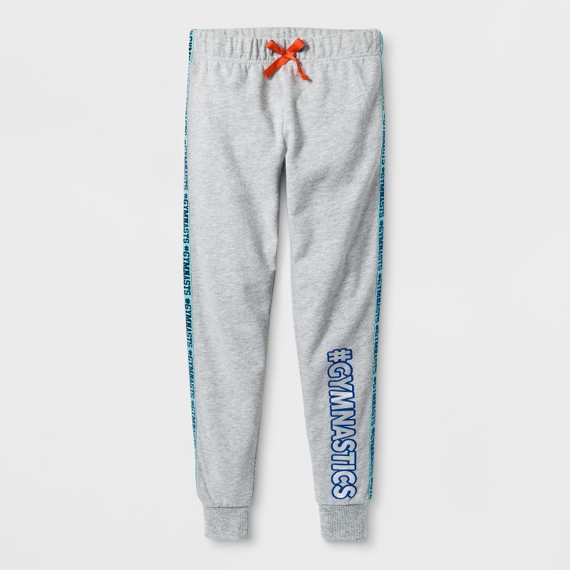 Girls' Athletic Dance Activewear Jogger Pants - Heather Gray XL