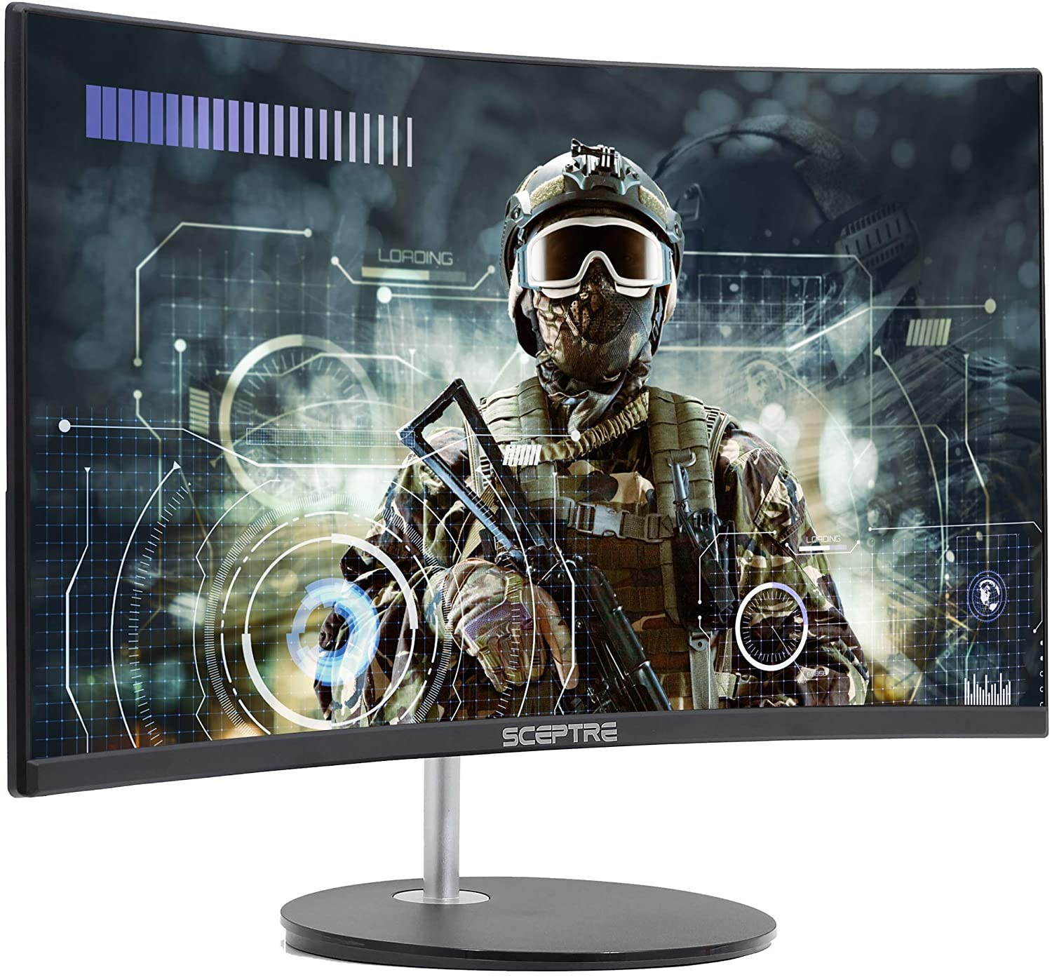 24" Curved 75Hz Gaming LED Monitor Full HD 1080P HDMI VGA Speakers, VESA Wall Mount Ready Metal Black 2019 (C248W-1920RN)
