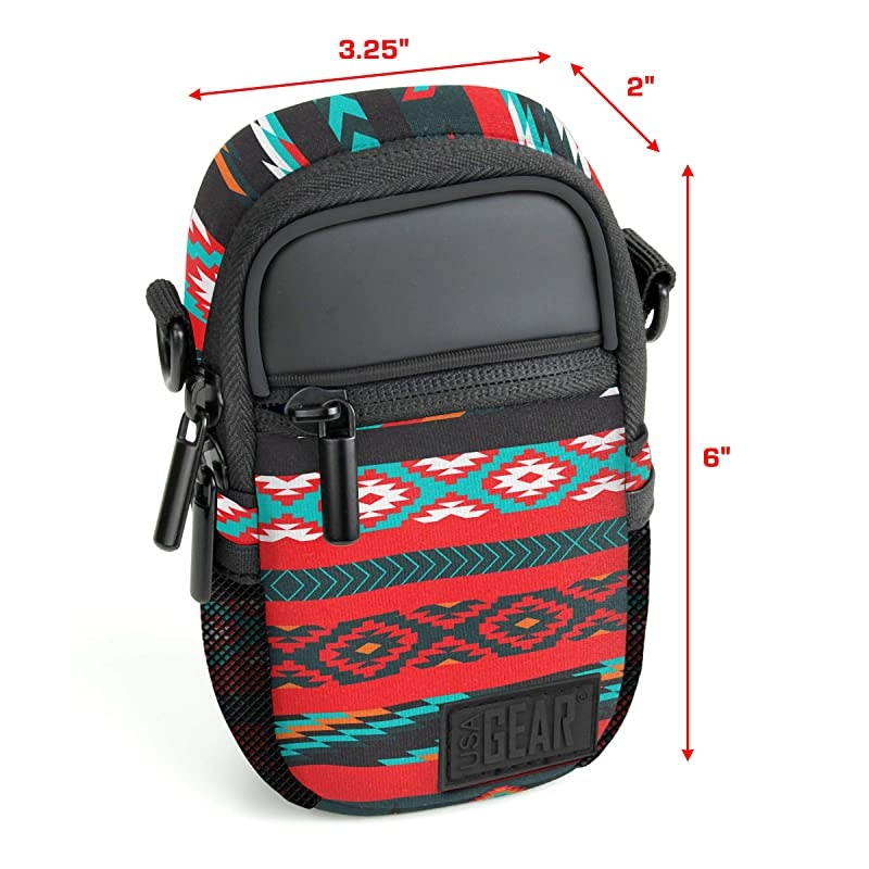 Compact Camera Case Southwest Point and Shoot Camera Bag with Accessory Pockets Rain Cover and Shoulder StrapCompatible with Sony CyberShot Canon PowerShot ELPH Nikon COOLPIX and More