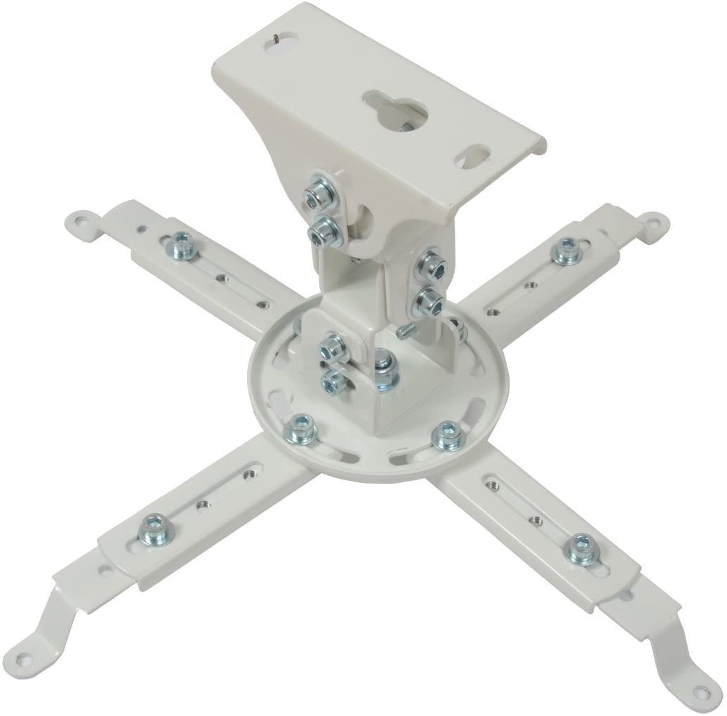 VideoSecu Adjustable White Ceiling Projector / Projection Mount Extending Arms PJ1W CU8