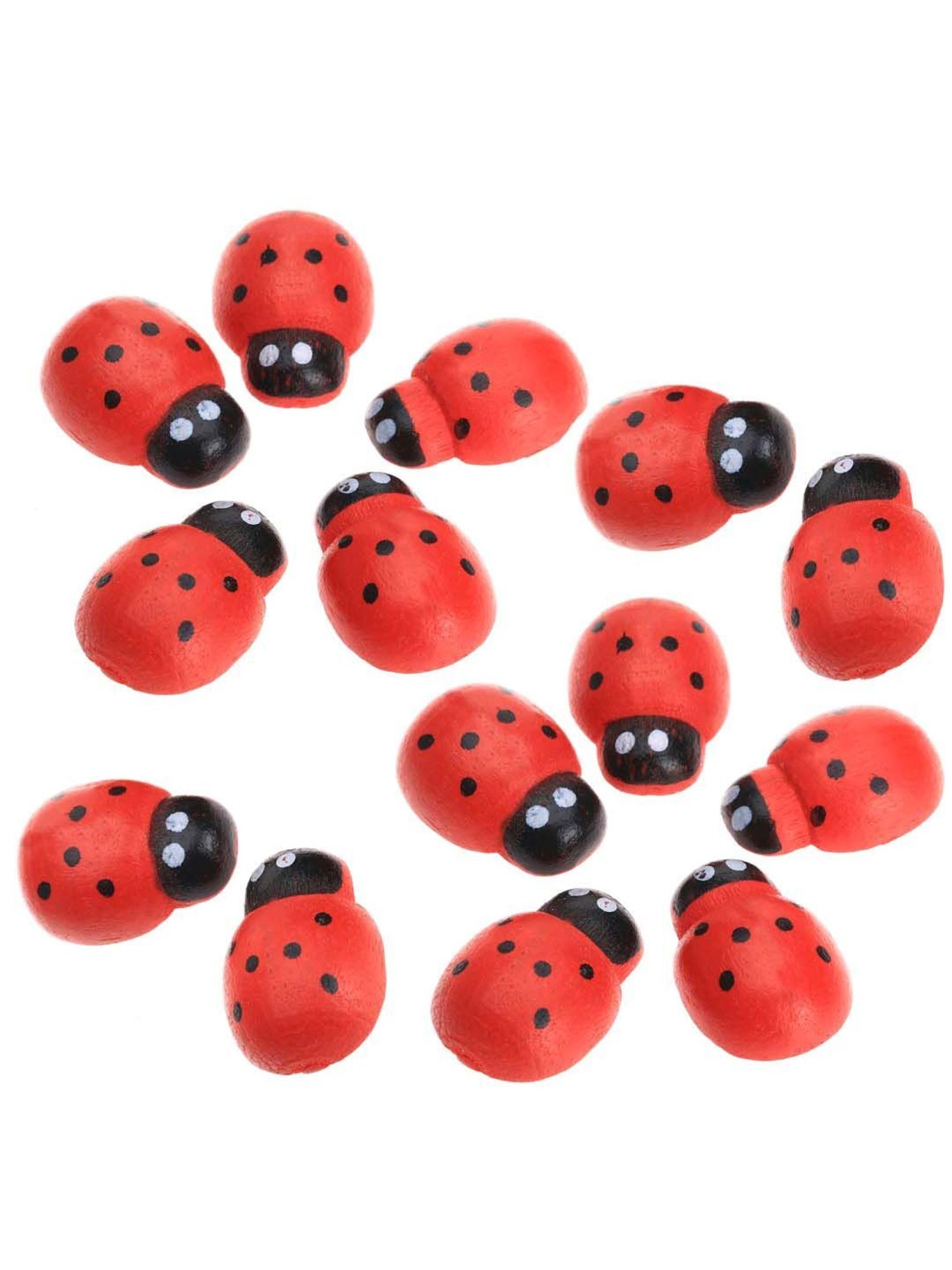 Tayhaa Red & Black Plastic Toy Beetle Showpiece - Set of 14