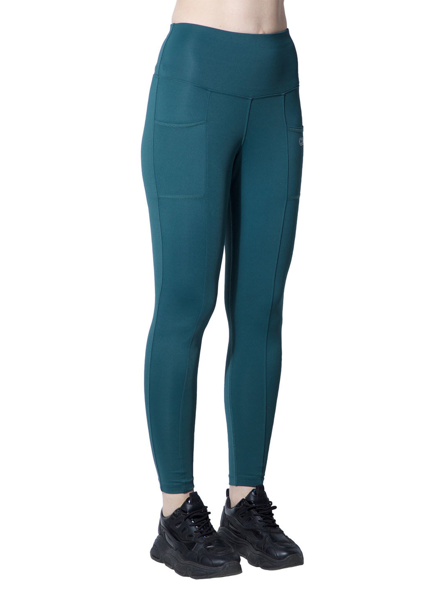 SILVERTRAQ Teal Logo Print Leggings