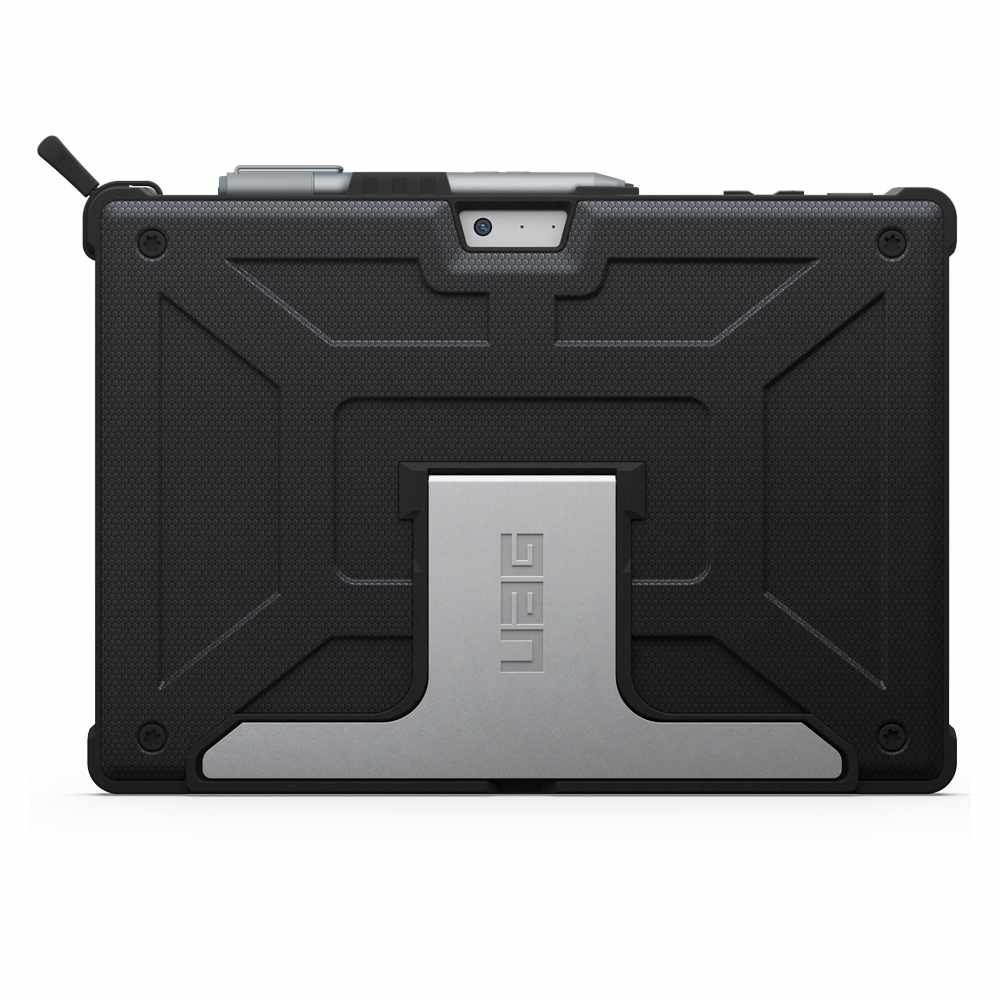 UAG Designed for Microsoft Surface Pro 7 Plus, Surface Pro 7, Pro 6, Pro 5th Gen (2017) (LTE), Pro 4 Feather-Light Rugged [Black] Aluminum Stand Military Drop Tested Case
