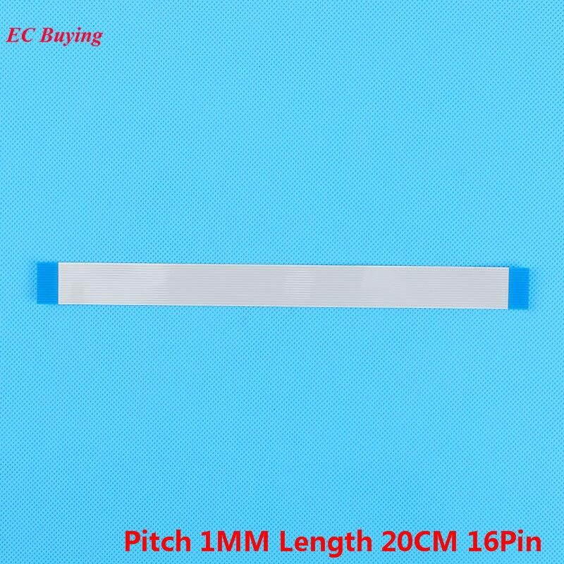 5Pcs FFC 200mm 16 Pin Flexible Flat Cable 16Pin Ribbon Cable Forward Direction 1mm Pitch 20cm Length Same Side 16Pins For TTL