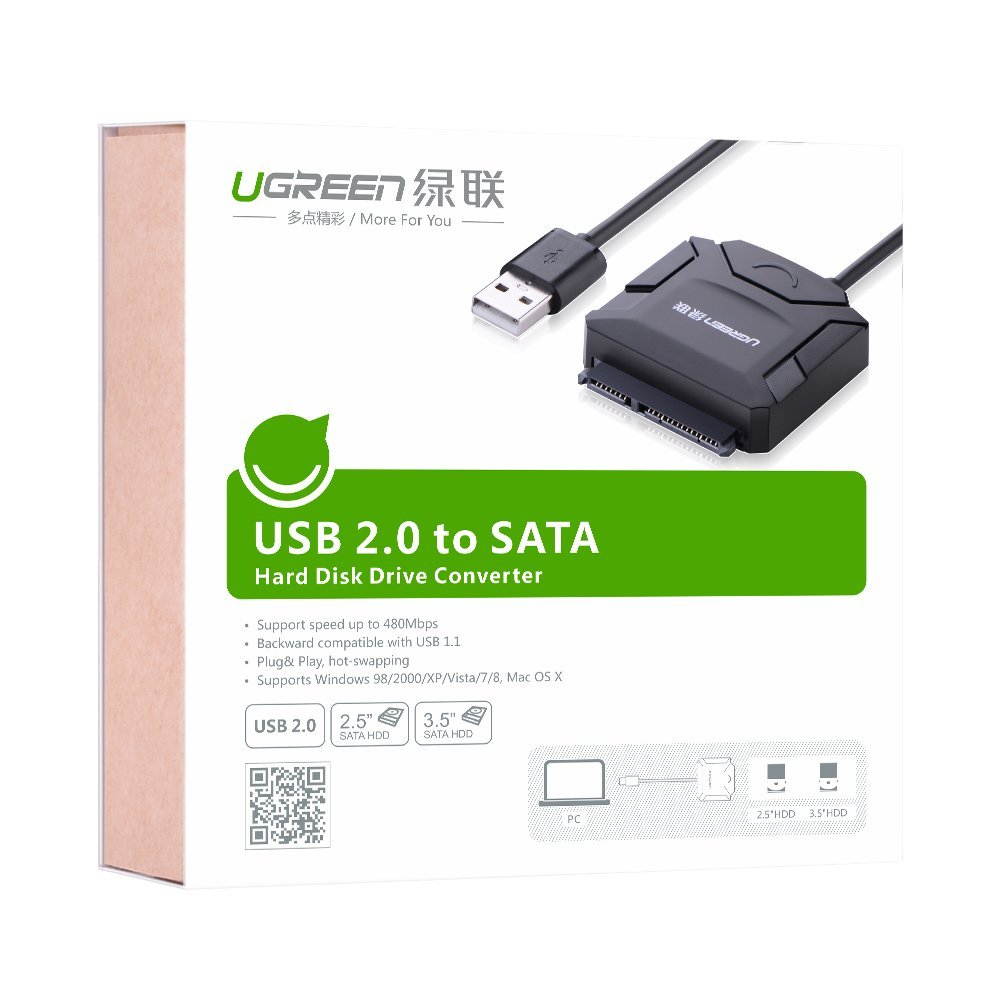 USB 2.0 to SATA Converter,USB 2.0 to Serial ATA 15+7 22P Adapter Converter Adapter Cable 5Gbps for 2.5/ 3.5 inch SATA HDD/SSD, BLU-RAY DVD, CD-ROM, DVD-ROM, CD-RW with 12V/2A Power Adapter 20215+20359