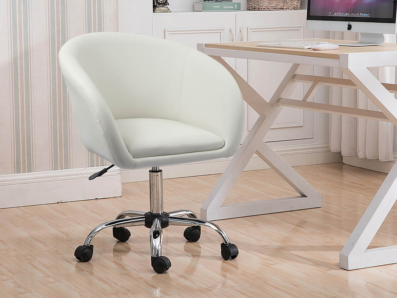 Global Leather Task Chair, Black (8993BK450/550) 