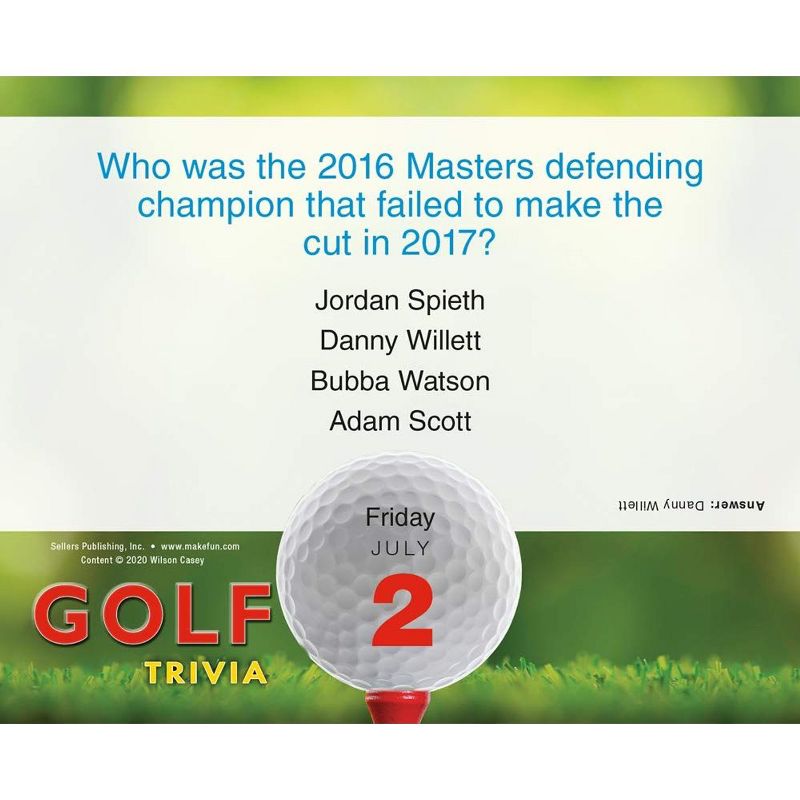 2021 Golf Trivia Boxed Daily Calendar [Calendar] Casey, Wilson
