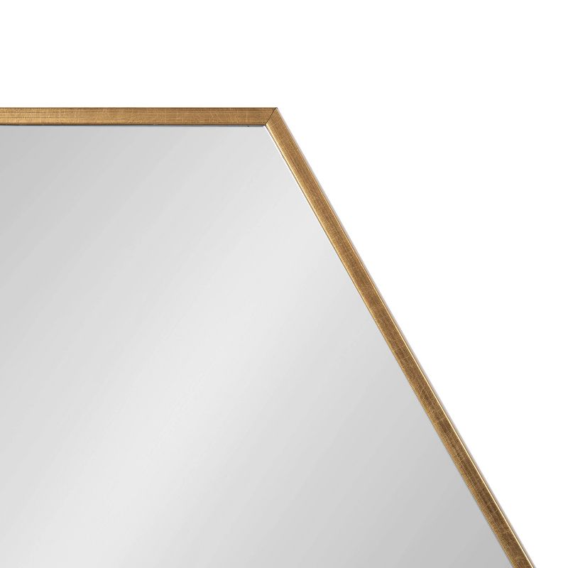22" x 25" Rhodes Hexagon Wall Mirror Gold - Kate & Laurel All Things Decor
