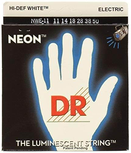 DR Strings - NEON - HI-DEF-WHITE- Electric Guitar Strings - Heavy NWE-11 - 11-50